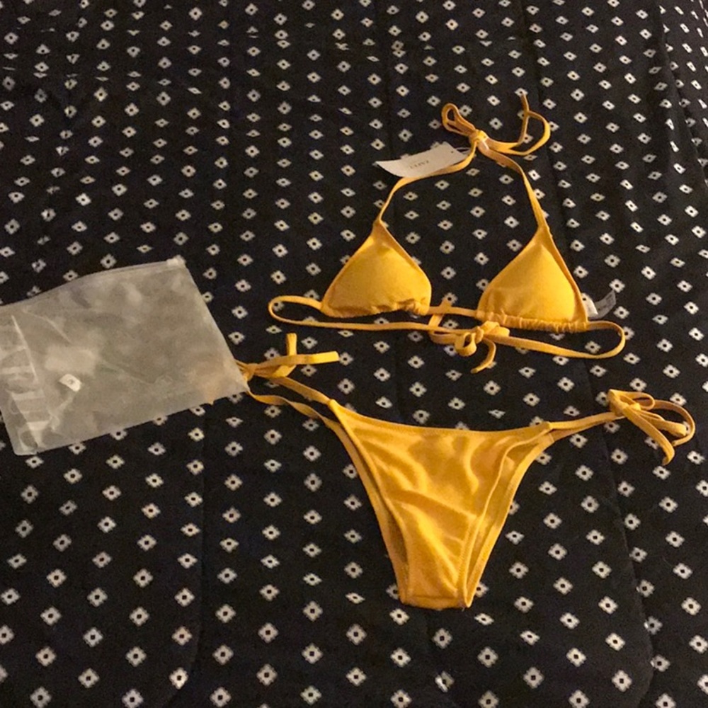 Yellow Cheeky String Bikini